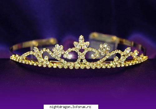 accesorii mirese tiara aur cristale